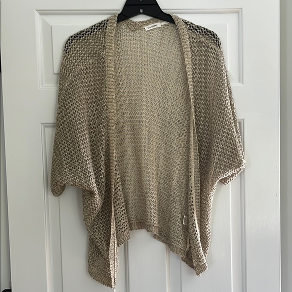 Women's Beige Open-Knit Sweater - Picture 1 of 7
